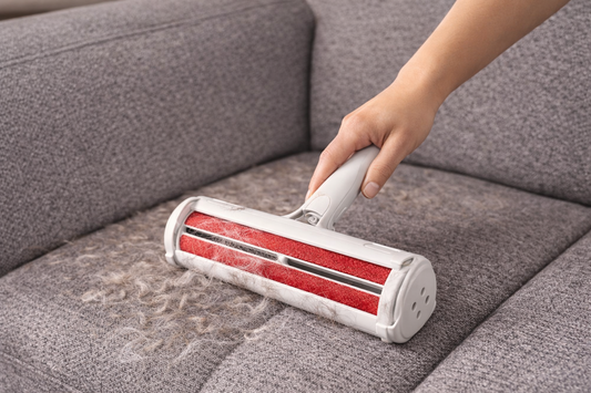 Pet hair removal roller brush